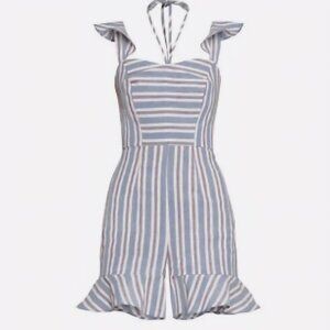 BCBGMaxazria Striped Angel Wing Romper Size XXS.